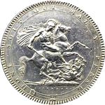 1819 UK crown value, George III, LIX, 9 over 8