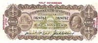 Kell / Collins Australian half-sovereign banknote values