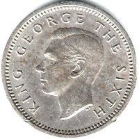 King George VI era New Zealand threepence values