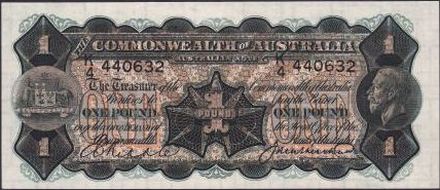 Australian Riddle / Heathershaw one pound banknote values